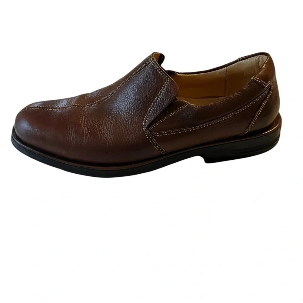 Sandro Brown Leather Loafers with Comfort Gel Sole. Men’s Size 10.5 D